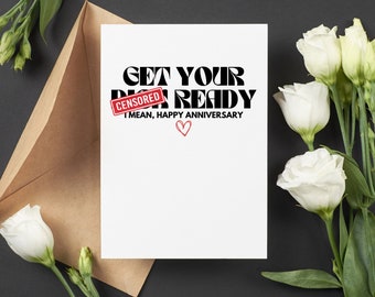 Funny Anniversary Card for Boyfriend | Humorous Anniversary Card | Dating Anniversary Card | Raunchy Anniversary Card | Card for Him