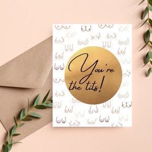 Sassy Greeting Card for Friend | Cheeky Greeting Cards | Snarky Greeting Cards for Her | Funny Boob Greeting Card | Adult Humor Gifts