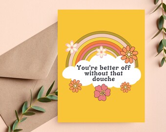 Tarjeta de ruptura humorística / Tarjeta de ruptura sarcástica / Tarjeta de ruptura hilarante / Regalo de ruptura empoderante / Tarjeta de felicitación de apoyo