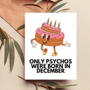 December verjaardagskaart grappige Boogschutter geschenken Steenbok verjaardagscadeau vriend beledigend onbeleefd Snarky aanstootgevend ongepast wenskaart