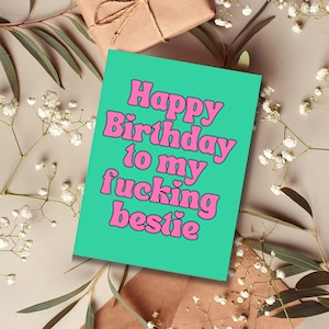 Fijne verjaardag lieverd | Bestiecadeau | Snarky-verjaardagskaart voor beste vriend | Cadeau beste vriend | Verjaardagscadeaus voor beste vriend