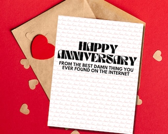 Online Dating Card, Dating Anniversary Gifts for Him, Dating Anniversary Gifts, Dating Anniversary Gift for Her, Naughty Anniversary Gift