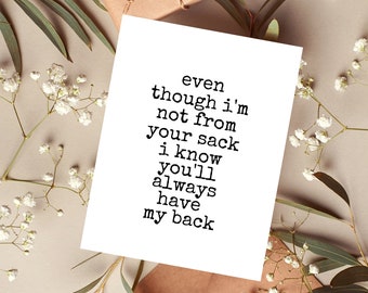 Stepfather Father&#39;s Day Card | Stepdad Fathers Day Card | Step Dad Fathers Day Gift | Bonus Dad Fathers Day | Hilarious Father&#39;s Day Cards
