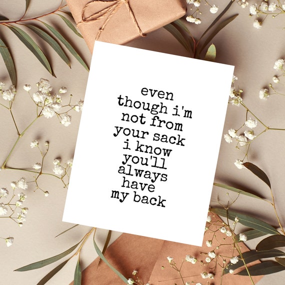 Stepfather Father's Day Card | Stepdad Fathers Day Card | Step Dad Fathers Day Gift | Bonus Dad Fathers Day | Hilarious Father's Day Cards