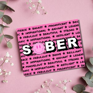 Regalos de sobriedad para mujeres Un día a la vez Nos recuperamos Normalizamos la sobriedad Perras aún sobrias Regalos sobrios Tarjetas de sobriedad Regalo para patrocinador
