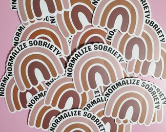 Normalize Sobriety Sticker, Sober Sticker, Sobriety Gifts for Women, Sober Gifts Men, Recovery Gift, Addiction Recovery, Gift for Sponsor