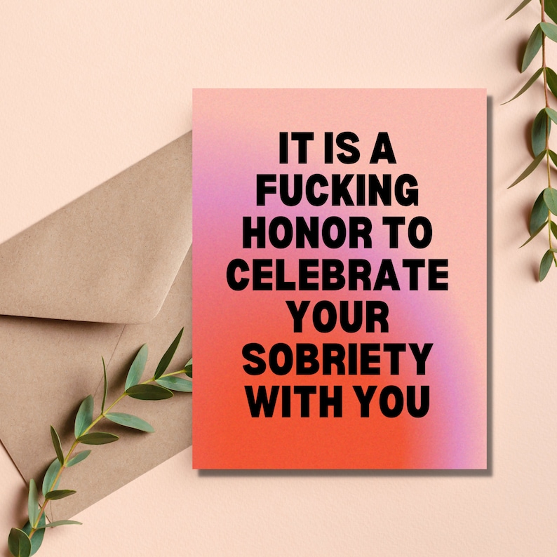 Sobriety Gift Sober Anniversary Gift Sober Gift Recovery Etsy
