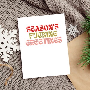 Rude Christmas Card Offensive Inappropriate Christmas Gifts for Best Friend Hilarious Cards Snarky Witty Xmas Card Sassy Naughty Christmas