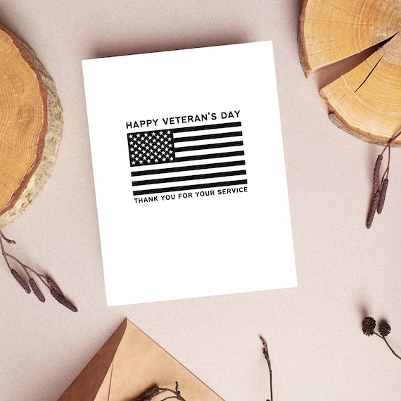 Veteran's Day Gift | Veteran's Day Card | Military Appreciation Card | Grateful for Your Service Card | Veteran's Day Thank You Card