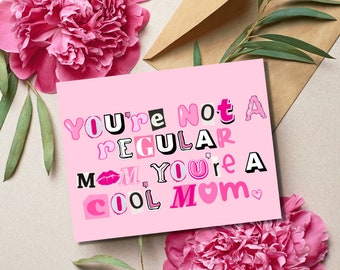 Not Regular Cool Mom Card | Humorous Mothers Day Card | Mothers Day Card for Sister | Sister Gift Mothers Day | Funny Mothers Day Card