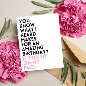 Raunchy Birthday Card for Her Dirty Birthday Card for Girlfriend or ...