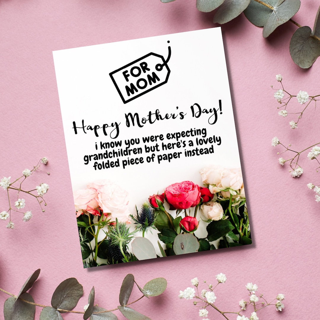 Funny Mothers Day Card From Daughter, Mothers Day Card From Son ...