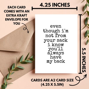 Stepfather Father's Day Card | Stepdad Fathers Day Card | Step Dad Fathers Day Gift | Bonus Dad Fathers Day | Hilarious Father's Day Cards image 3