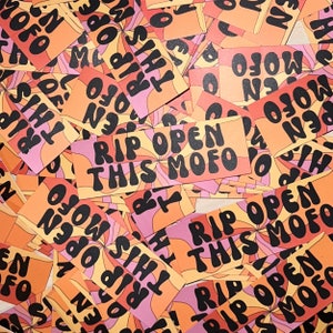 Rip Open This Mofo, Envelope Sticker, Envelope Seal, Hilarious Seal Stickers for Gift Wrap, Envelope Seals, Envelope Decal