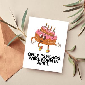 Carte d'anniversaire Avril, Cadeau Taureau, Cadeaux Bélier, Carte d'anniversaire grossière, Carte d'anniversaire drôle, Carte d'anniversaire offensante, Inapproprié, Cadeaux du zodiaque