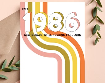 40th Birthday in 2026 Happy Birthday 40 EST 1986 Sassy Cheeky Snarky Milestone Gift for Friend