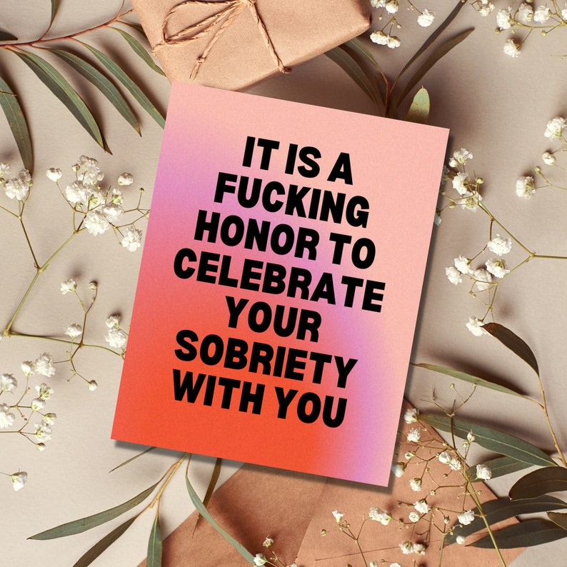 Sobriety Gift Sober Anniversary Gift Sober Gift Recovery Etsy