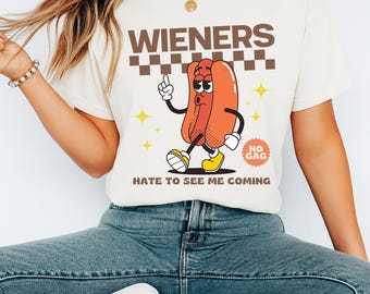 Rude Dirty Unhinged Tshirt Unangemessene Hemden Offensive Cursed Hot Dog Shirt Peinliches Shirt Girls Trip Shirt Austausch Gen Z Meme