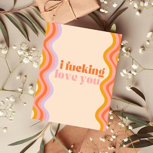 Je t'aime carte | Carte amusante pour meilleur ami | Carte Juste parce que