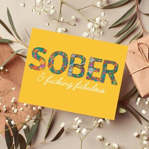 Sobriety Gifts for Women, Sober Cards, Sober Anniversary, Recovery Gifts, AA Recovery, 1 Year Sober, Sober Gifts for Her, Addiction Recovery