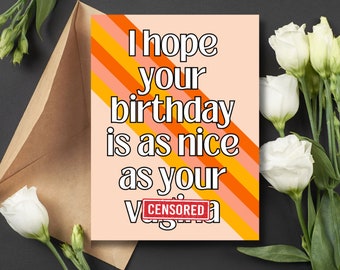 Dirty Birthday Card for Girlfriend or Wife | Raunchy Birthday Card for Her | Girlfriend Birthday Card | Wife Birthday Card