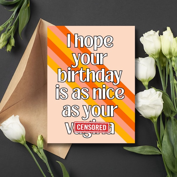 Dirty Birthday Card for Girlfriend or Wife | Raunchy Birthday Card for Her | Girlfriend Birthday Card | Wife Birthday Card