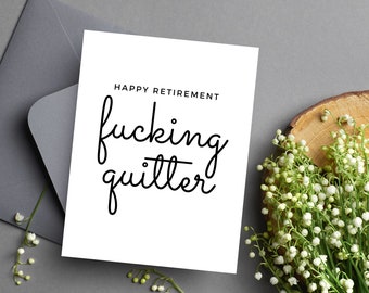 Sarcastic Retirement Card | Witty Retirement Card | Snarky Retirement Card | Hilarious Retirement Card | Retirement Card for Coworker