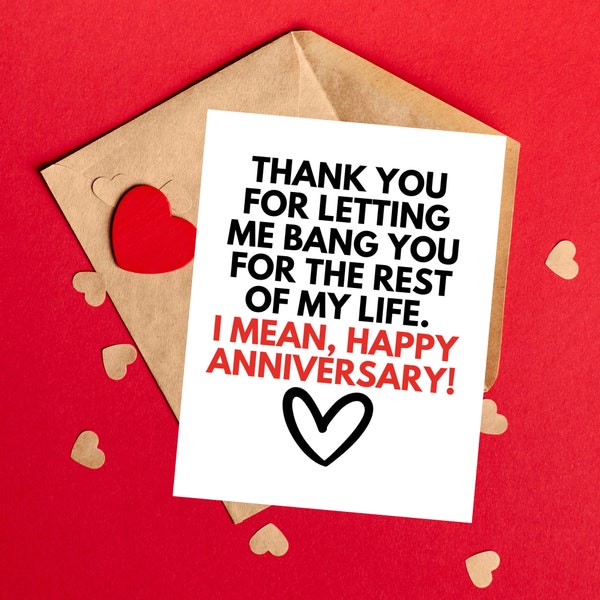 Raunchy Anniversary Card for Husband or Wife, Anniversary Gift for Husband or Wife, Snarky Anniversary Gift, Dirty Anniversary, Sexy Gift