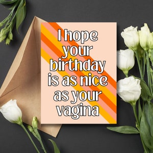 Dirty Birthday Card for Girlfriend or Wife | Raunchy Birthday Card for ...