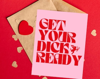 Dirty Valentines Card for Him, Raunchy Valentines Day Cards for Boyfriend or Husband, Sexy Valentine's Card, Valentine's Cards for Men