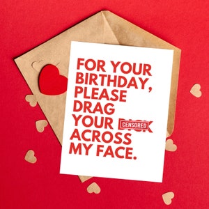 Birthday Card for Boyfriend Funny Inappropriate Birthday Card for Him Naughty Cards Boyfriend Birthday Card Husband Birthday Card Funny
