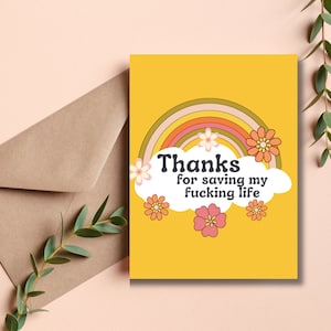 Cadeau pour parrain, récupération d'une dépendance, cadeau de sobriété AA, carte de parrain de remerciement, carte de voeux sobre, cadeau de remerciement amusant à moins de 10 dollars