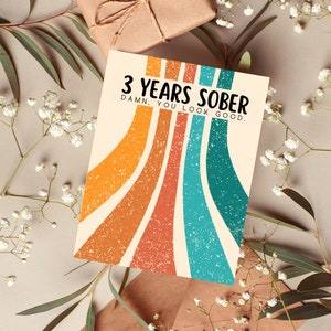 3年間禁酒中。一日ずつ回復していきます。禁酒ギフト。男性向け。禁酒ギフト。女性向け。まだ禁酒中。禁酒記念日の禁酒カード。