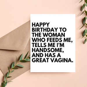 Cartão de aniversário sujo para ela, cartão de aniversário para esposa, cartão de aniversário engraçado para namorada, cartão de aniversário para esposa, cartão de aniversário engraçado para ela
