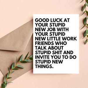 Carte Collègue quittant un nouvel emploi Cadeau pour son travail Cadeau meilleur ami quittant son travail Cadeau d'adieu amusant Carte de départ collègue Cadeau de départ du patron