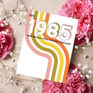 Biglietto di auguri per il 40° compleanno, Buon 40° compleanno, 40 e favoloso, Biglietti per traguardi, Regali per il 40° compleanno per il migliore amico, Nato nel 1985, Compimento dei 40 anni