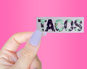 Taco Sticker, Cute Food Stickers, Mexican Sticker, Mexican Food Lover, Taco Lover Gifts, Taco Tuesday, Foodie Sticker, Taco Decal, Tacos