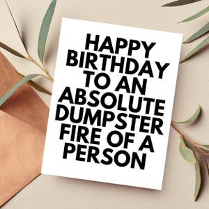 Carte d'anniversaire grossière et insultante pour un ami Cartes sarcastiques et sarcastiques pour meilleur ami Cadeaux drôles Humour adulte Blague Blague
