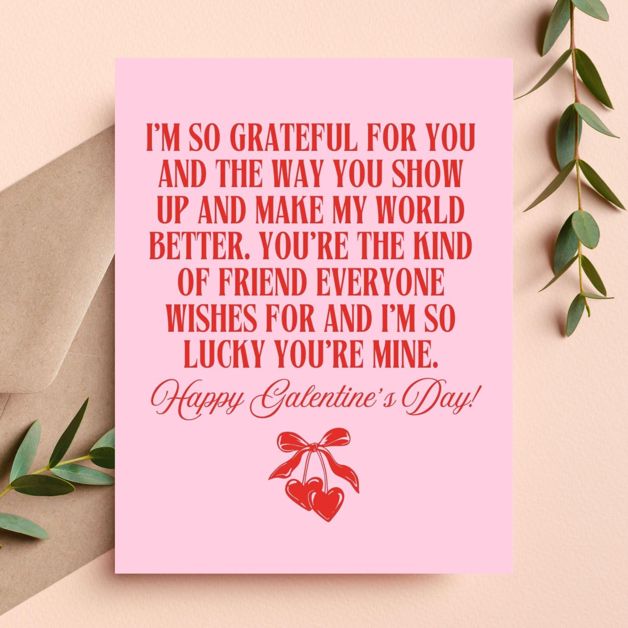Valentines Day Card for Friend Galentines Gift for Bestie Friendship ...