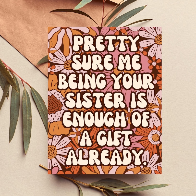 Funny Birthday Card Sister - Etsy