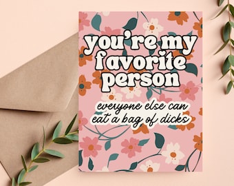 Just Because Card, Bestie Gift, Friendship Cards, Funny Cards for a Friend, Sarcastic Cards, Cute Best Friend Card, Best Friend Gift