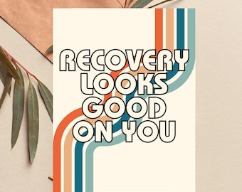 Recovery Sobriety Gift for Men Women Sober Anniversary Cards Sobriety Addiction Recovery AA NA Gift for Sponsor Soberversary Milestone