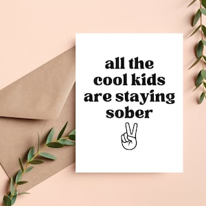 Sobriety Gifts AA Cadeau de récupération pour parrain et marraine Une journée à la fois Fier de vous Sobre Carte pour homme Sobriety Gifts Femme Sober AF