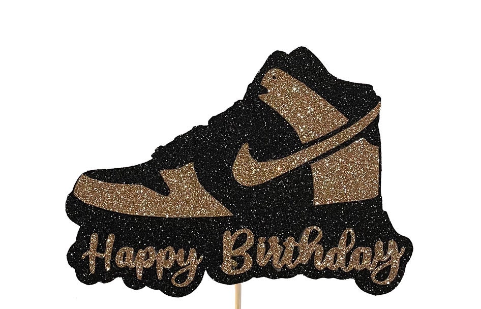 Happy Birthday Cake Topper NIKE HIGHTOP TRAINER Etsy UK