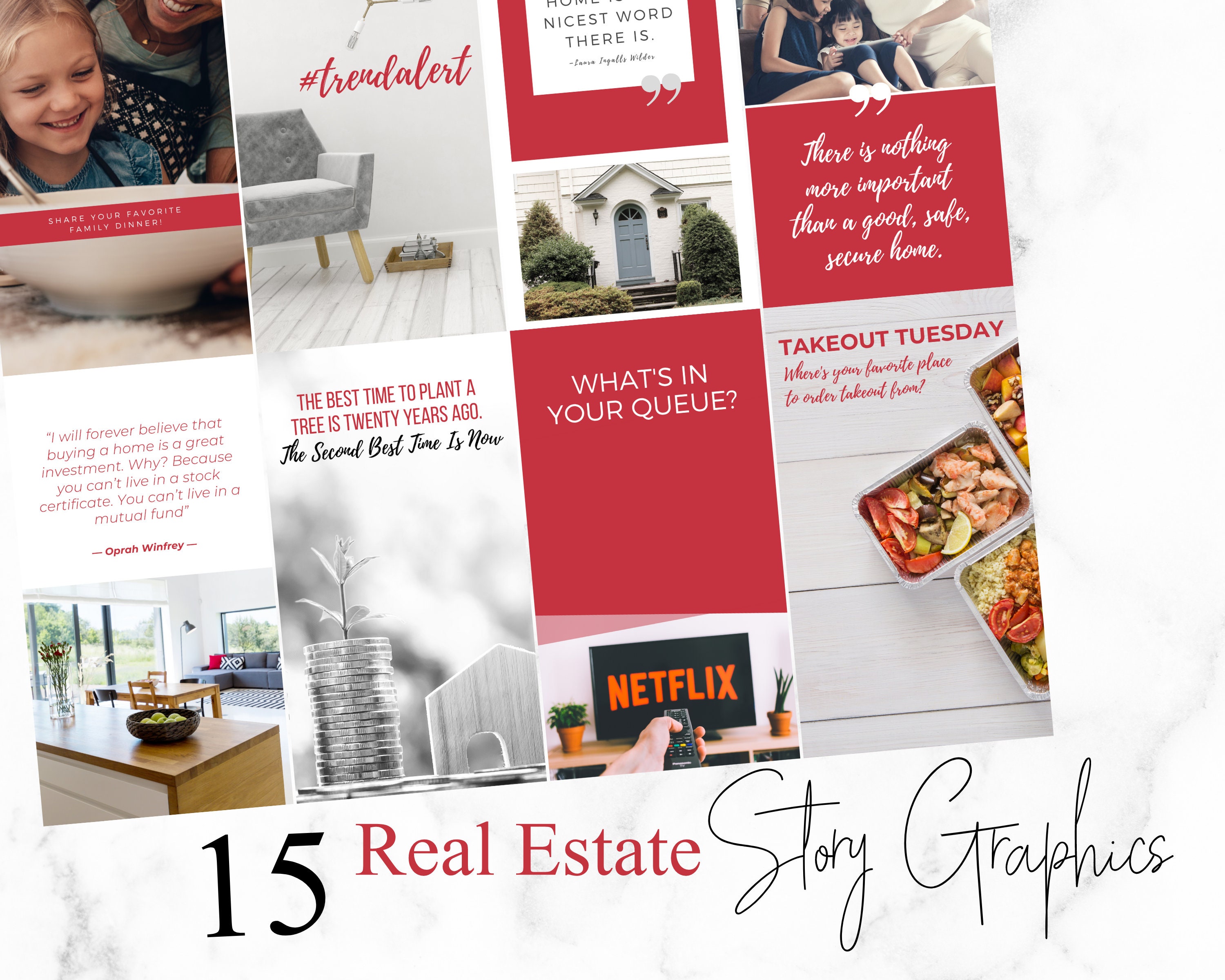 15 Real Estate Keller Williams Instagram Story Red Graphic | Etsy