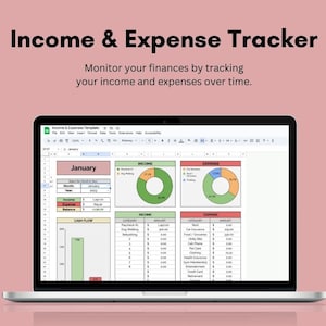 Income & Expense Tracker | Google Sheets Template | Income Tracker | Expense Tracker