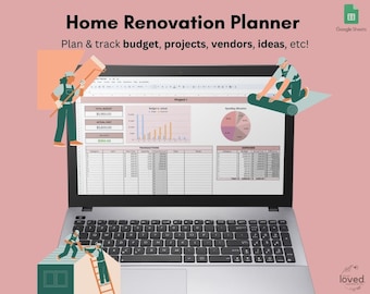 Planner per la ristrutturazione della casa / Modello di Fogli Google