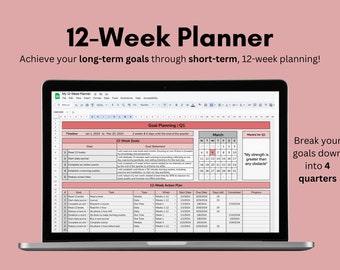 Plantilla de Planificador de 12 semanas / Hojas de cálculo de Google
