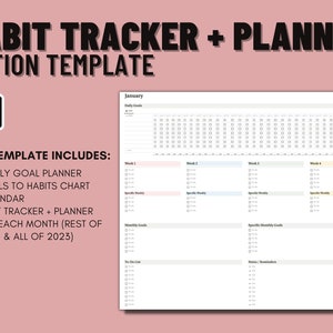 Habit Tracker + Planner | Notion Template