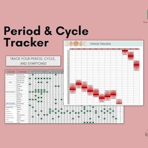 Period Tracker | Menstrual Cycle Tracker | Symptom Tracker | Digital Period Tracker | Google Sheets Tracker | Printable | Period Journal